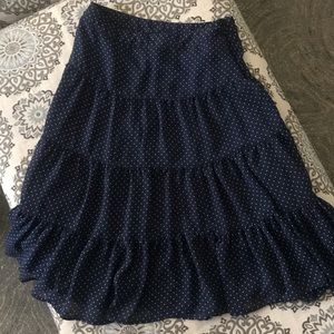George Skirts - Women’s Navy and White Polka Dots Skirt George Skirts - Women’s Navy and White Polka Dots Skirt